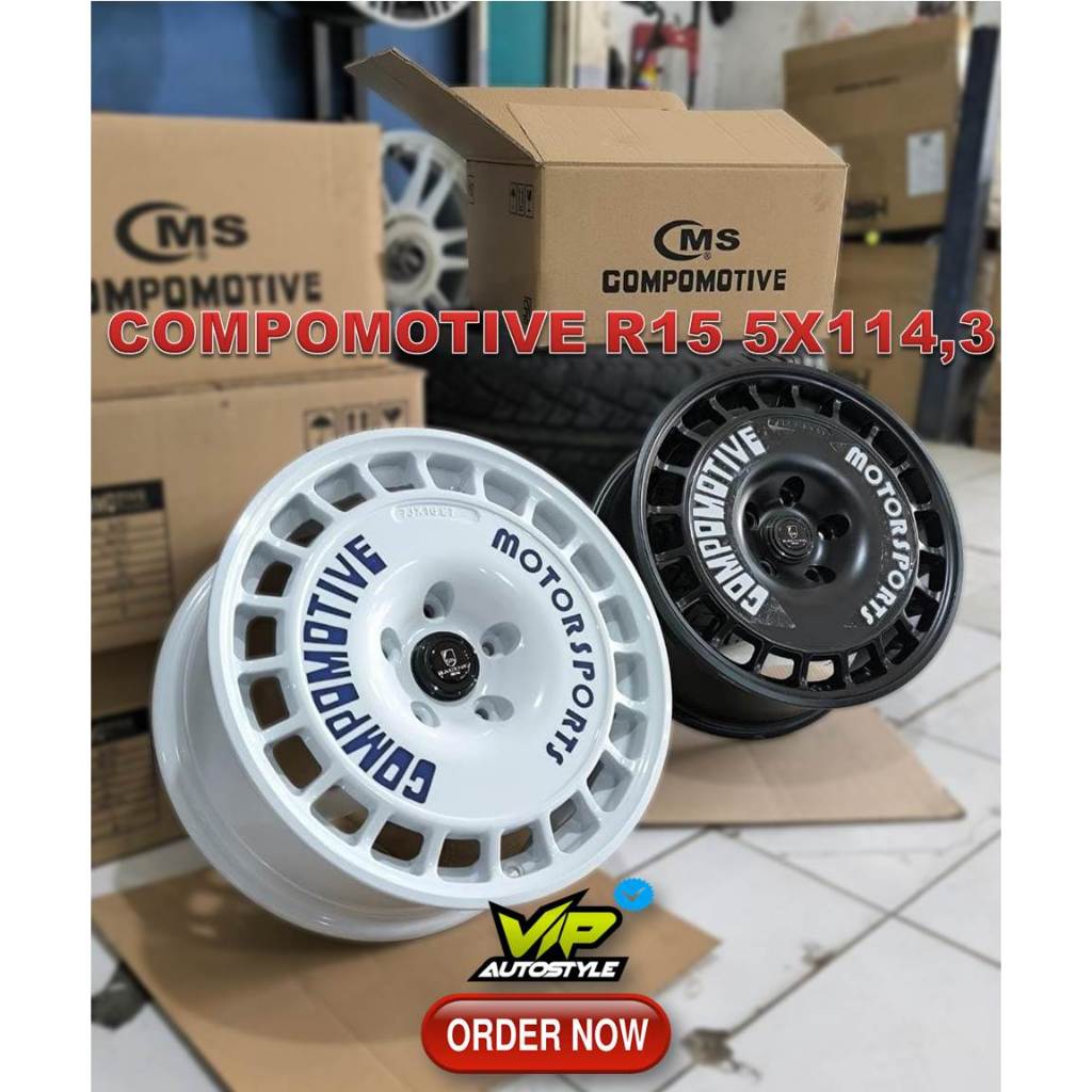 Jual Compomotive R15 PCD 5X114,3 untuk Innova Ertiga Creta Kijang Ring ...