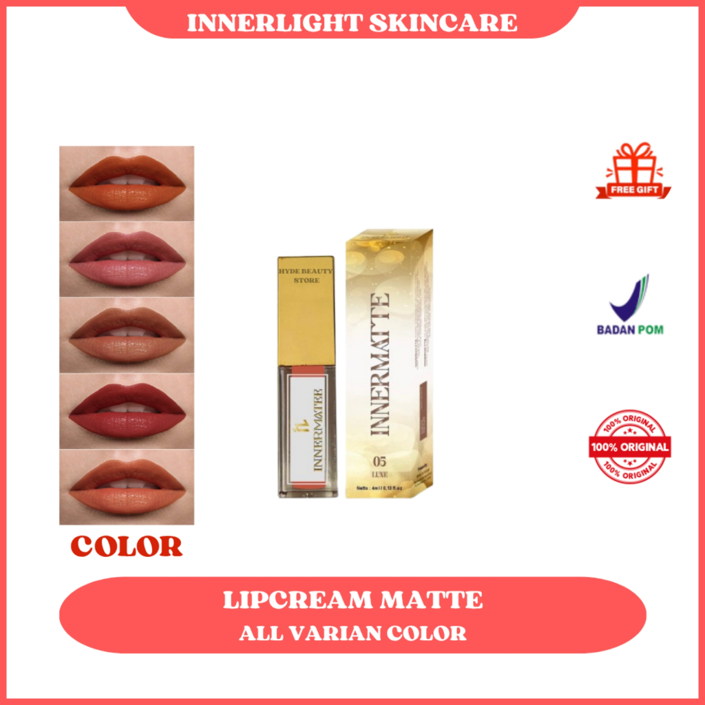 Jual INNERLIGHT LIPCREAM INNERMATTE TRANSFERPROOF LONGLASTING MATTE ...