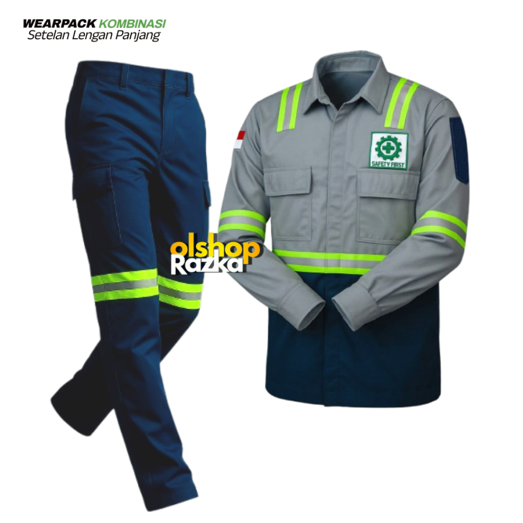 Jual Wearpack Setelan Baju dan Celana Panjang Kemeja Seragam Kerja ...