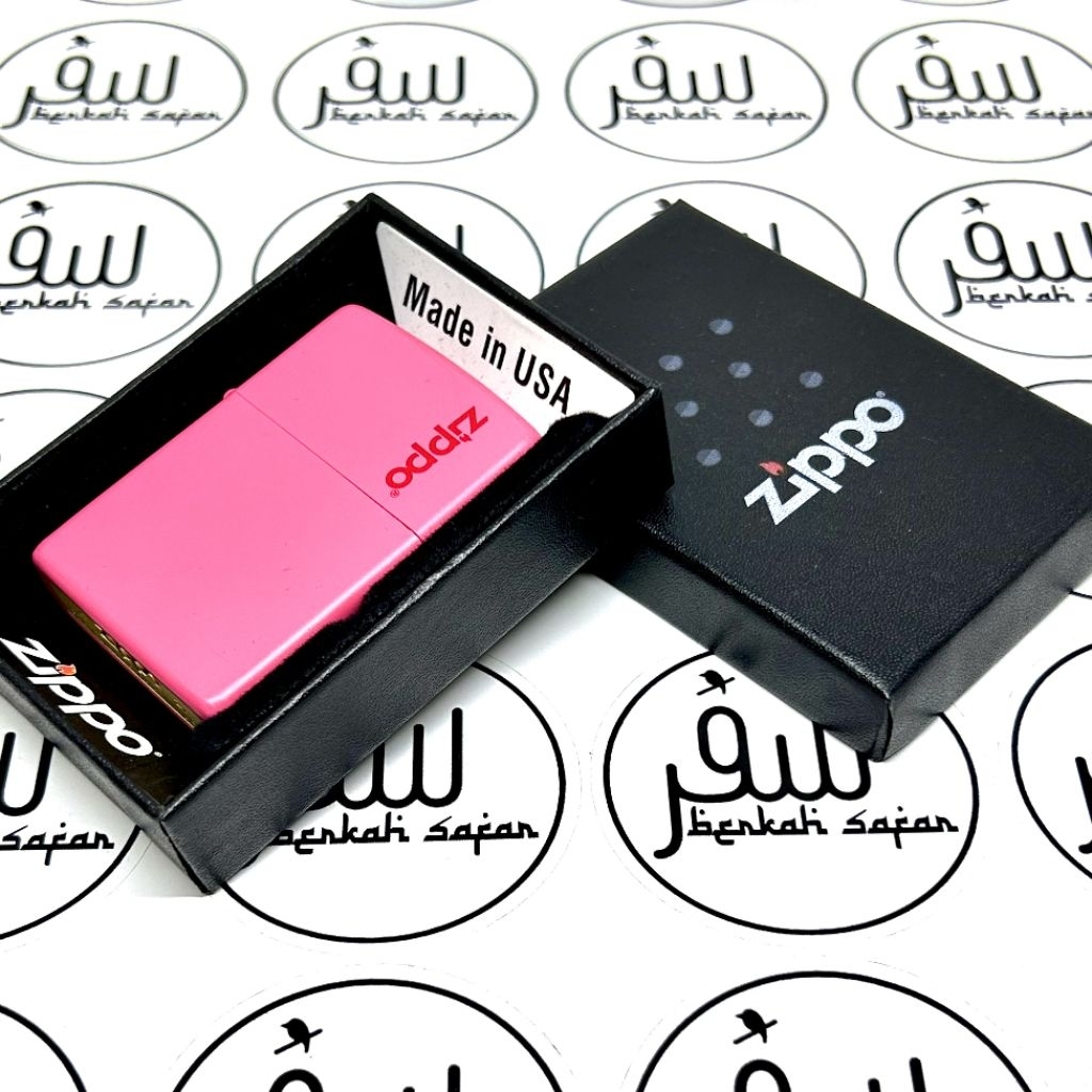Jual Korek Zippo Matte Pink Logo Classsic Windproof Original | Shopee ...