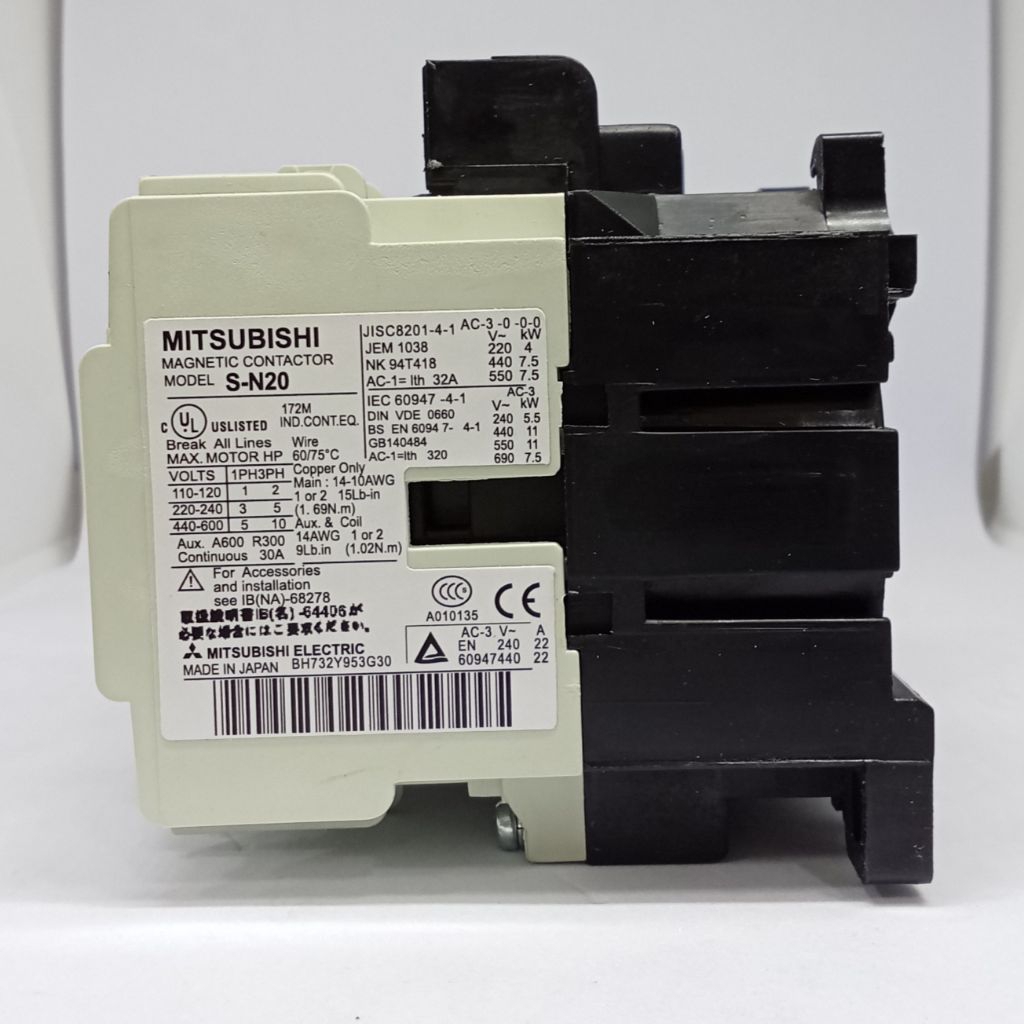 Jual Magnetic Contactor Kontaktor Mitsubishi S-n20 Sn20 220v 380v 110v ...
