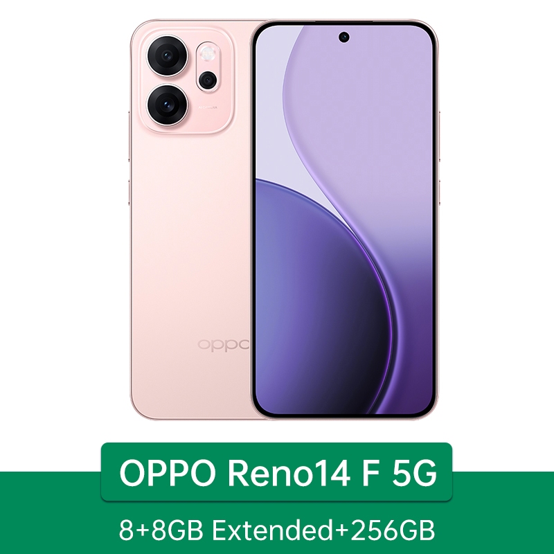 Hp OPPO Reno14 F 5G 8/256GB 6000mAh Battery, IP69 Underwater 4K  Photography, AI Editor