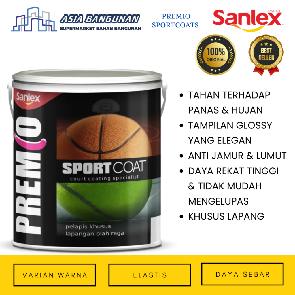 Jual Sanlex Premio Sportcoat 2.5L Pelapis Khusus Lapangan Olahraga ...