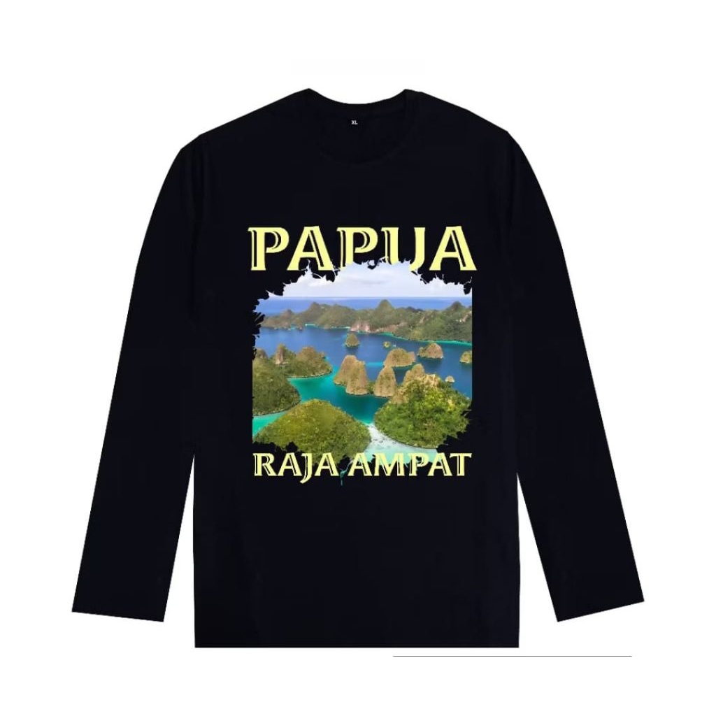 Jual KAOS RAJA AMPAT PAPUA INDONESIA LENGAN PANJANG | Shopee Indonesia