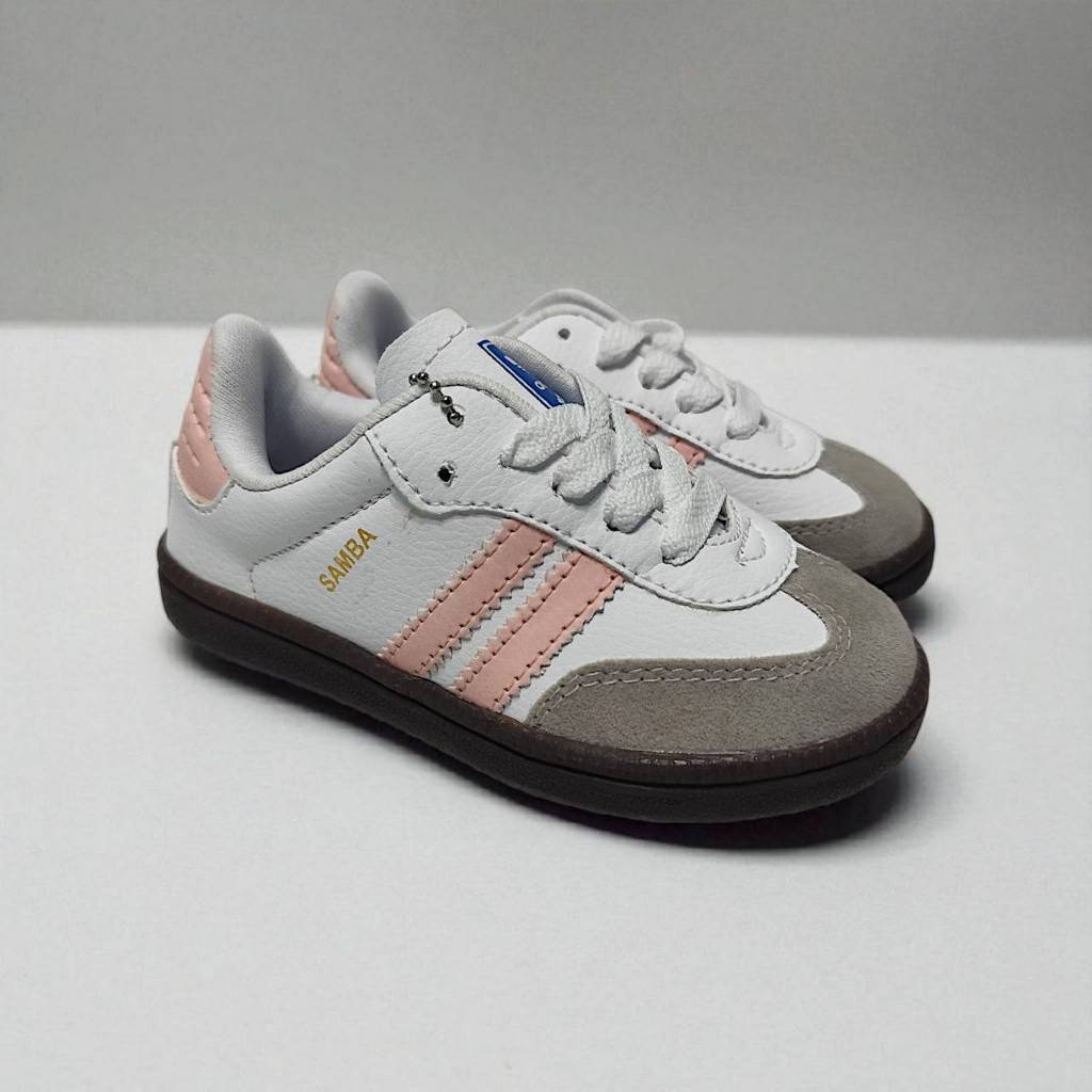 Jual SEPATU ADID4S SAMBA KIDS UNISEX ANAK LAKI-LAKI PEREMPUAN USIA 1-10  TAHUN WHITE PEACH | Shopee Indonesia