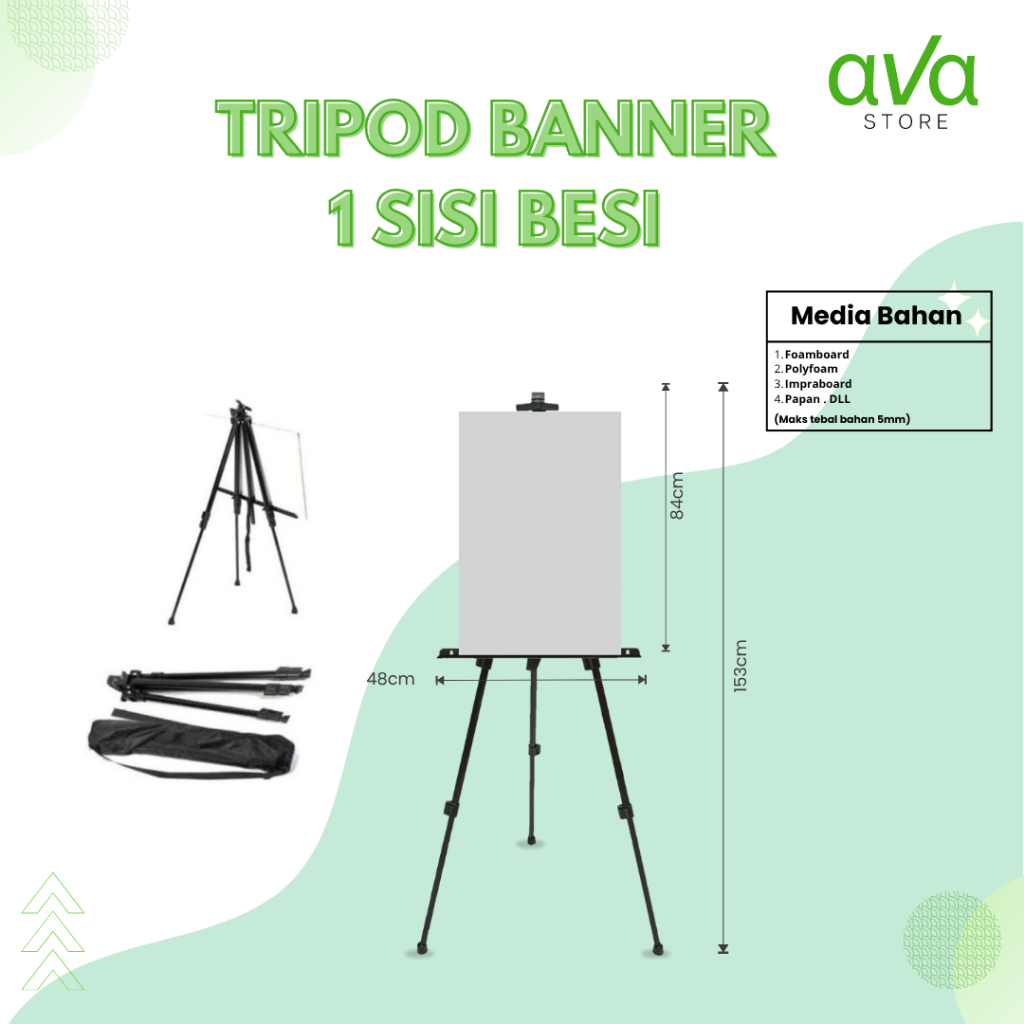 Jual TRIPOD BANNER 1 SISI BESI / STANDING FRAME AKRILIK / STAND WEDDING ...