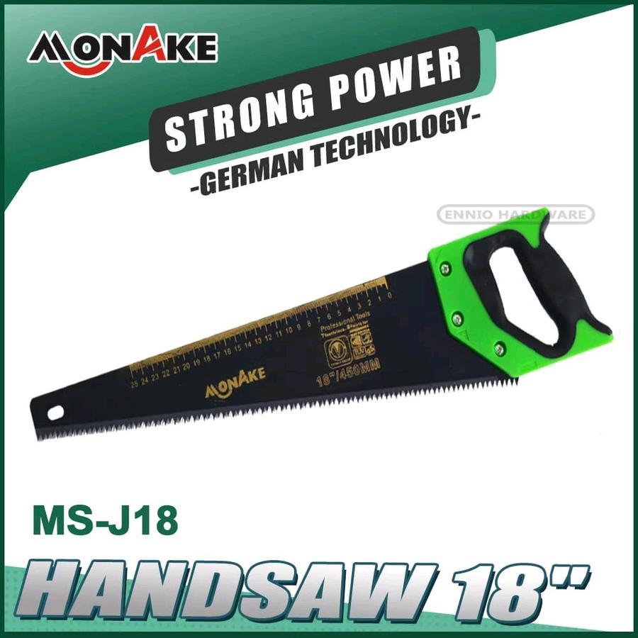 Jual MONAKE Gergaji Potong Kayu 18inch Gergaji Tangan Manual Mata ...