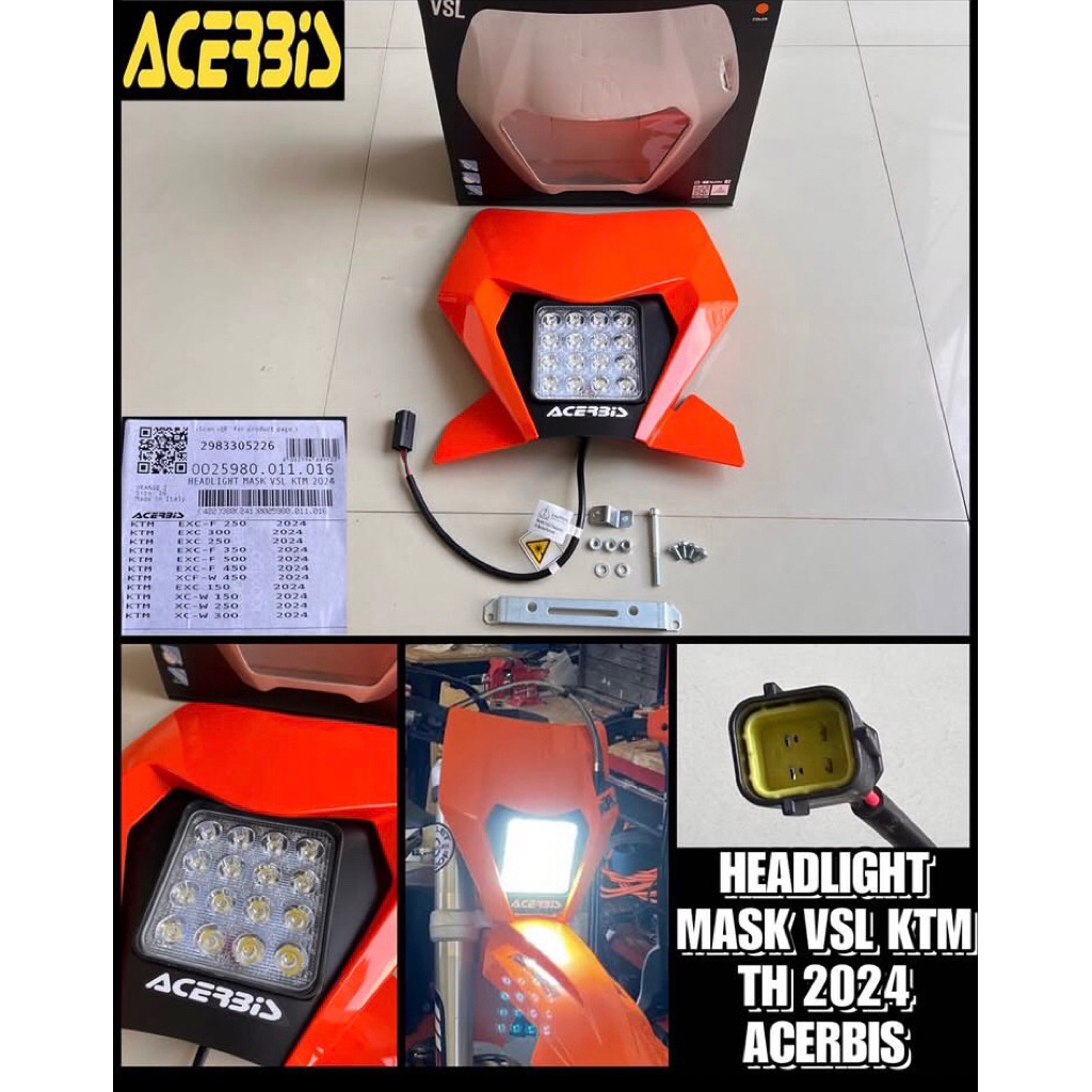 Jual headlight mask vsl ktm tahun 2024 acerbis | Shopee Indonesia