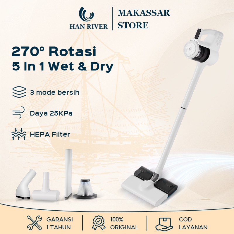 Jual 【Pengiriman dari Makassar】HAN RIVER Vacuum Cleaner 25000Pa Hisap