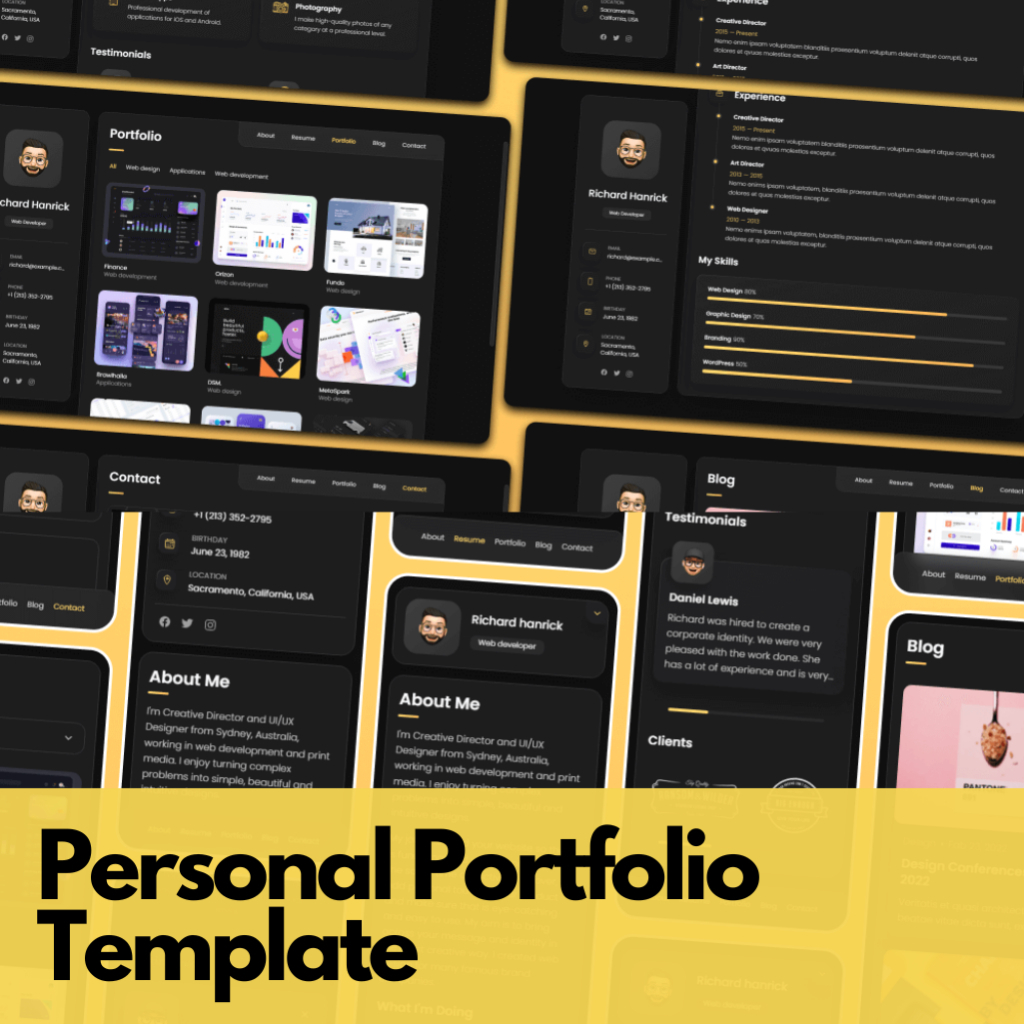 Website Portfolio Template Premium
