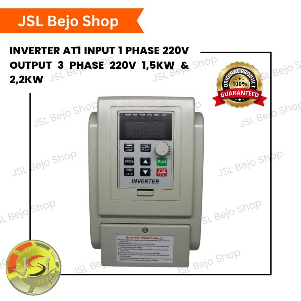 Jual Inverter Variable Motor 1.5KW/2 HP Input 1-Phase 220V Output 3 ...