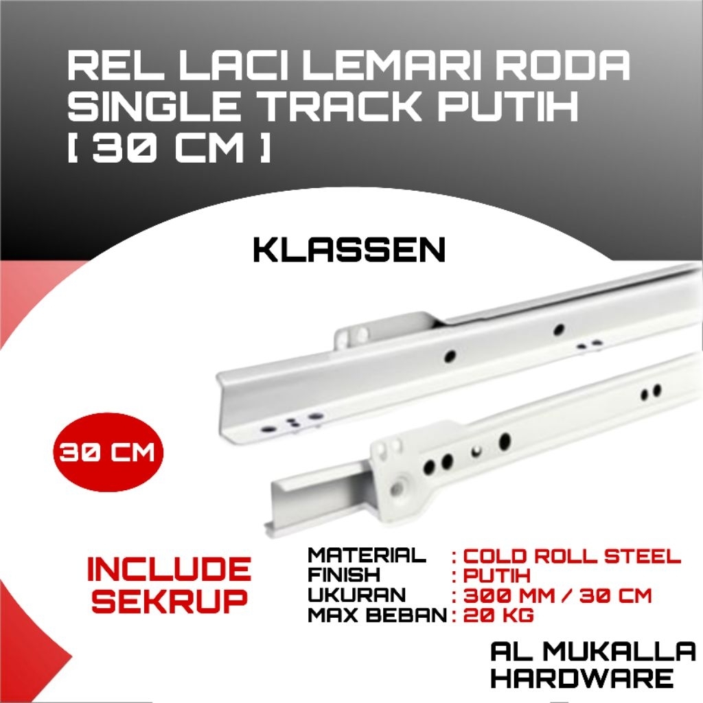 Jual Rel Laci Single Track Klassen 30cm – Rel Laci Lemari Meja Kabinet ...