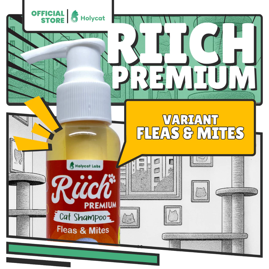 Holycatlabs Riich Shampo Kucing Anti Kutu 100ml