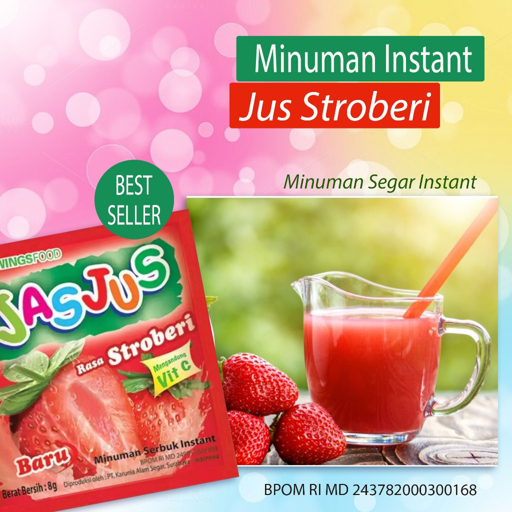 Jual Minuman segar rasa Strawberry minuman segar instant rasa stroberi ...