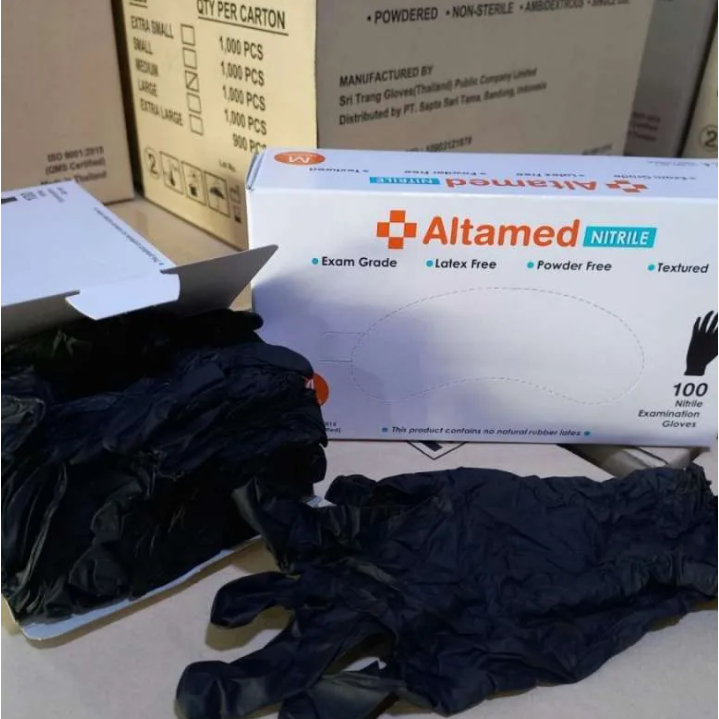 Jual ALTAMED (NITRILE POWDER FREE 1 KOTAK ISI @100 PCS WARNA BIRU ...