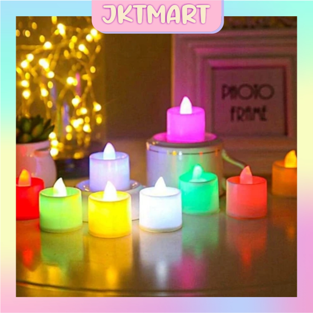JKTMART Lilin Elektrik Lilin Led Mini Candle Light Lampu Dekorasi Kamar Tidur Rumah Warna Warni Dekorasi Portable  E005
