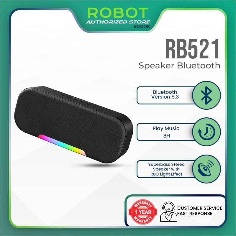 Jual PROMO ROBOT RB521 Bluetooth Speaker Portable Wireless Bluetooth 5. ...