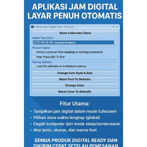 Jual APLIKASI JAM DIGITAL LAYAR PENUH OTOMATIS | Shopee Indonesia
