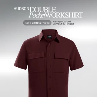 CUTOFF Hudson Double Pocket Workshirt Kemeja Kerja Oxford Polos Pria Pendek