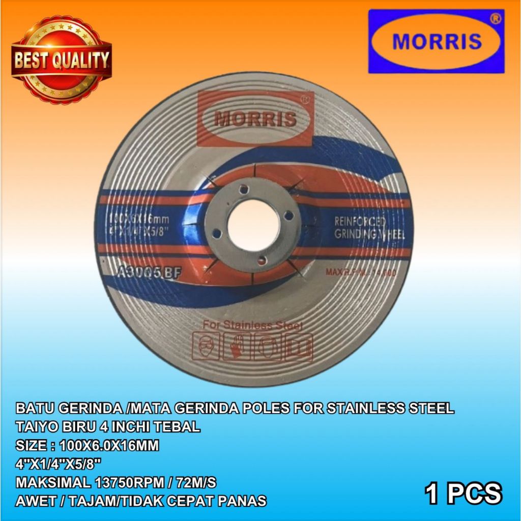 Jual Batu/Mata Gerinda Besi/Baja/Stainless/Poles/Cutting Tebal 4 ...