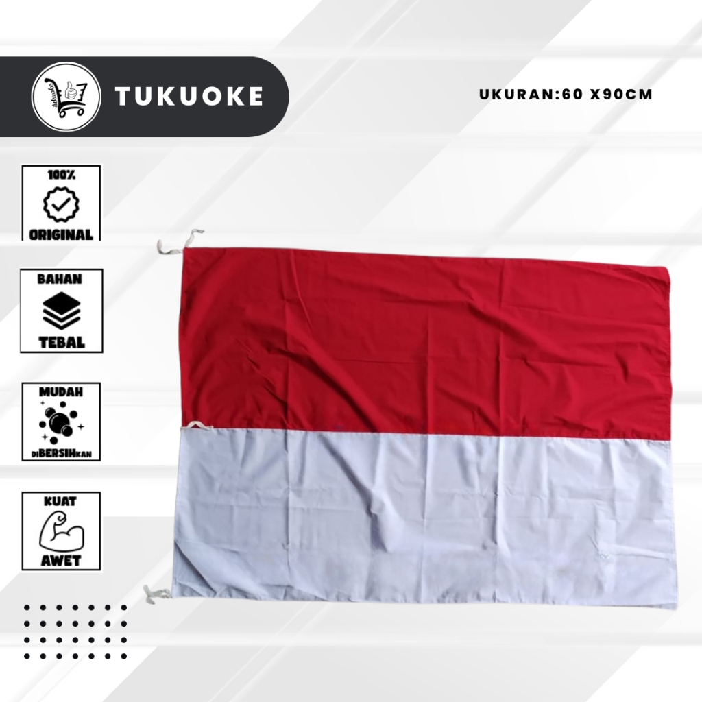 BENDERA MERAH PUTIH INDONESIA 60x90CM ANTI LUNTUR BENDERA 17 AGUSTUS NEGARA LAMBANG NEGARA INDONESIA