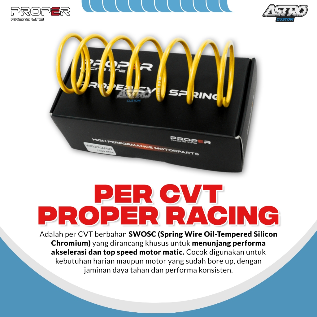 Jual Per CVT 1500 RPM Vario 125 150 PCX ADV 160 Stylo Proper Racing ...