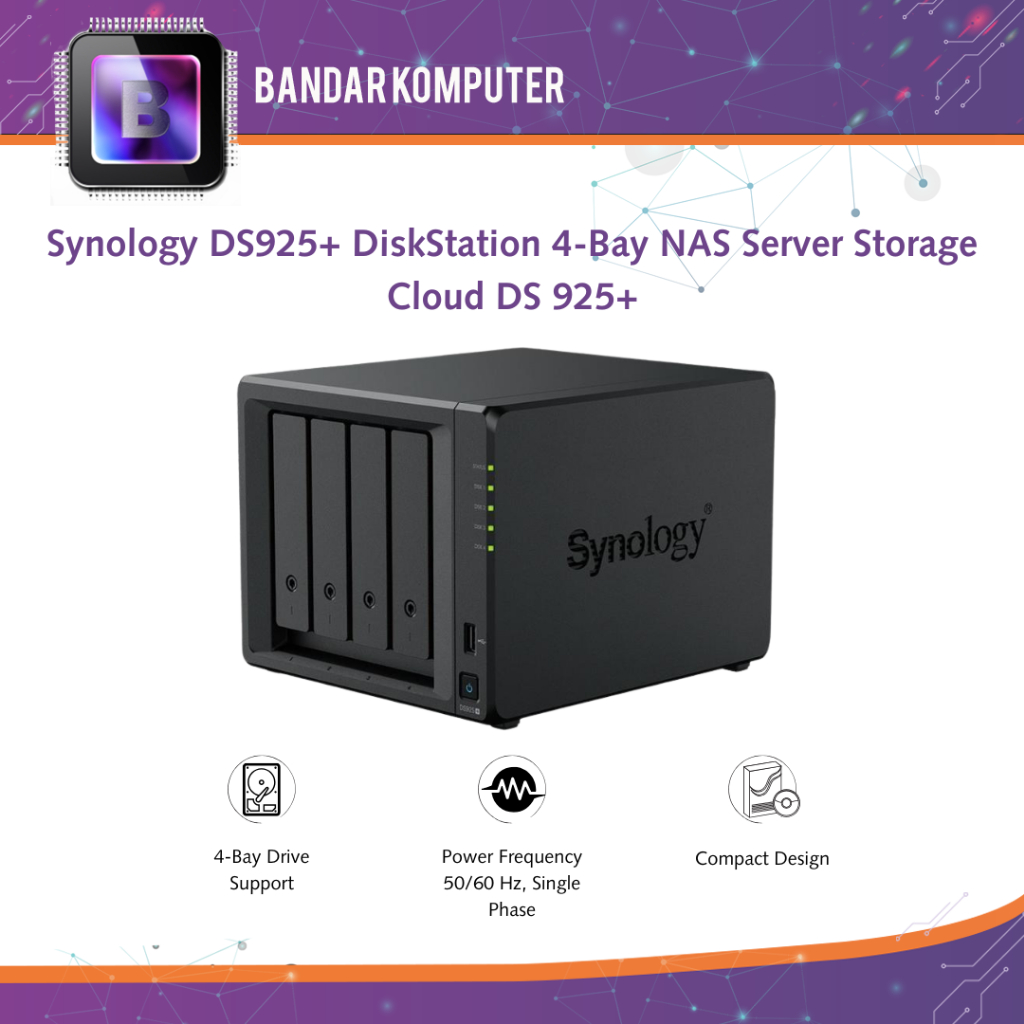 Jual Synology DS925+ DiskStation 4-Bay NAS Server Storage Cloud DS 925 ...