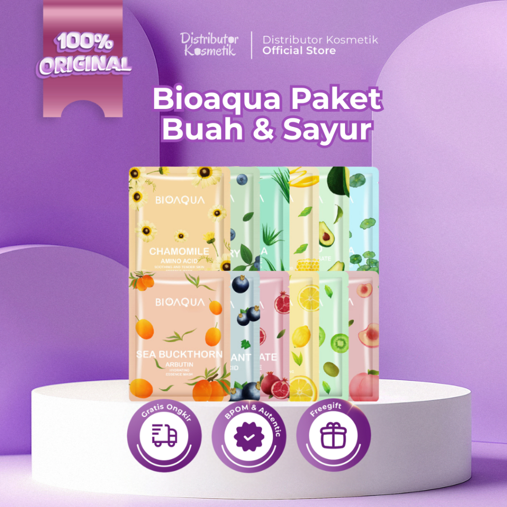 Jual [ AGEN RESMI ] ( 50 PCS ) BIOAQUA Sheet Mask Hydrating Essence