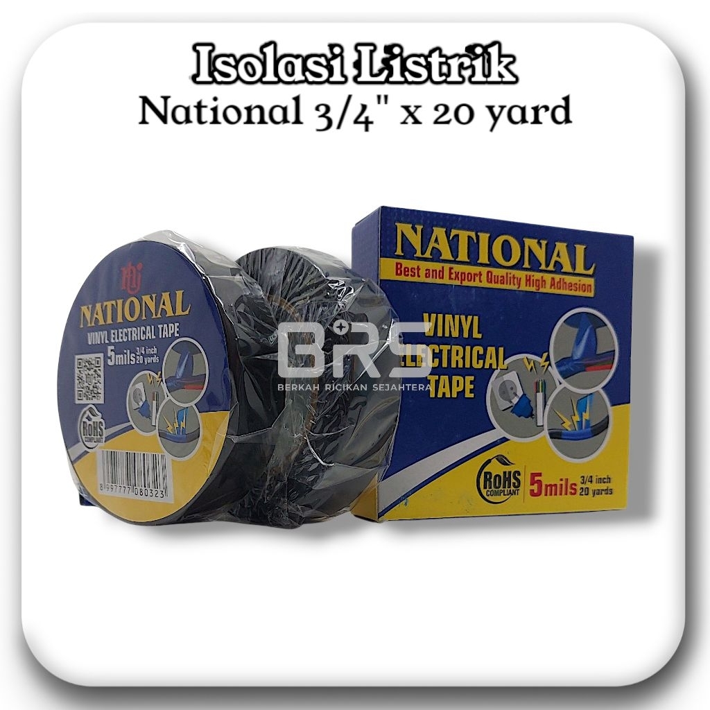 Jual Isolasi Listrik National Original | Solasi Kemasan Dus | Selotip ...
