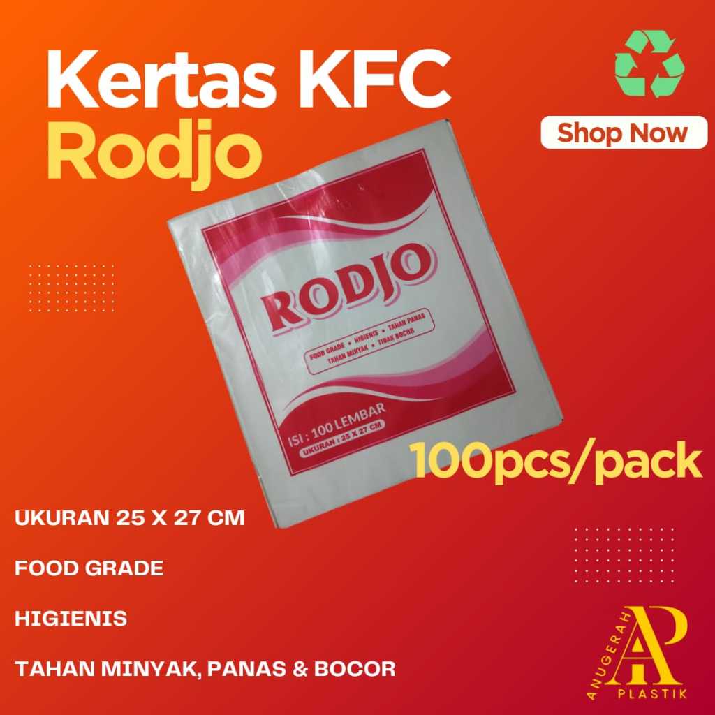 Jual Kertas/Paper Laminasi/Paper KFC Ukuran 25 x 27 Merek RODJO HARGA 1 ...