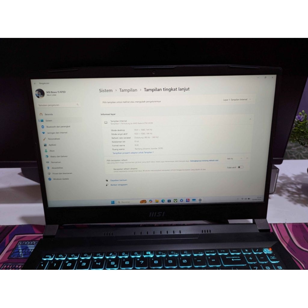 Jual Laptop Gaming MSI Bravo 15 B7ED AMD Ryzen 5 7535HS Radeon RX 6550M ...