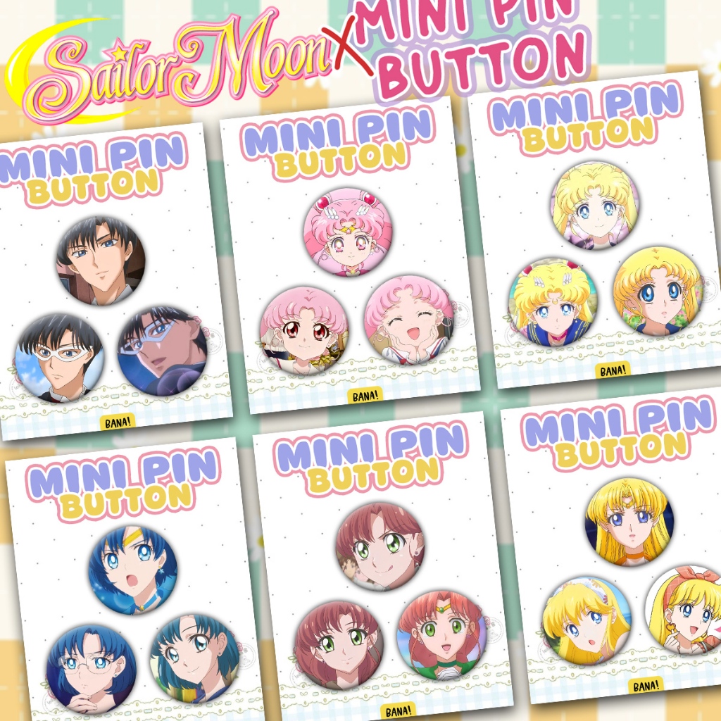 Jual Pin SAILOR MOON Button Set Pin Anime [3pcs] 2.5cm BACA DESKRIPSI ...