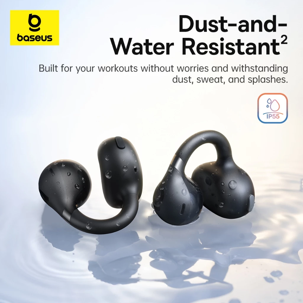 [BUNDLE 2 BASEUS TO SCHOOL] Baseus Bowie BC1 Open Ear Fit Wireless Stereo 12MM Super Bass 4 Mic AI ENC Clip TWS IP55 & 38H