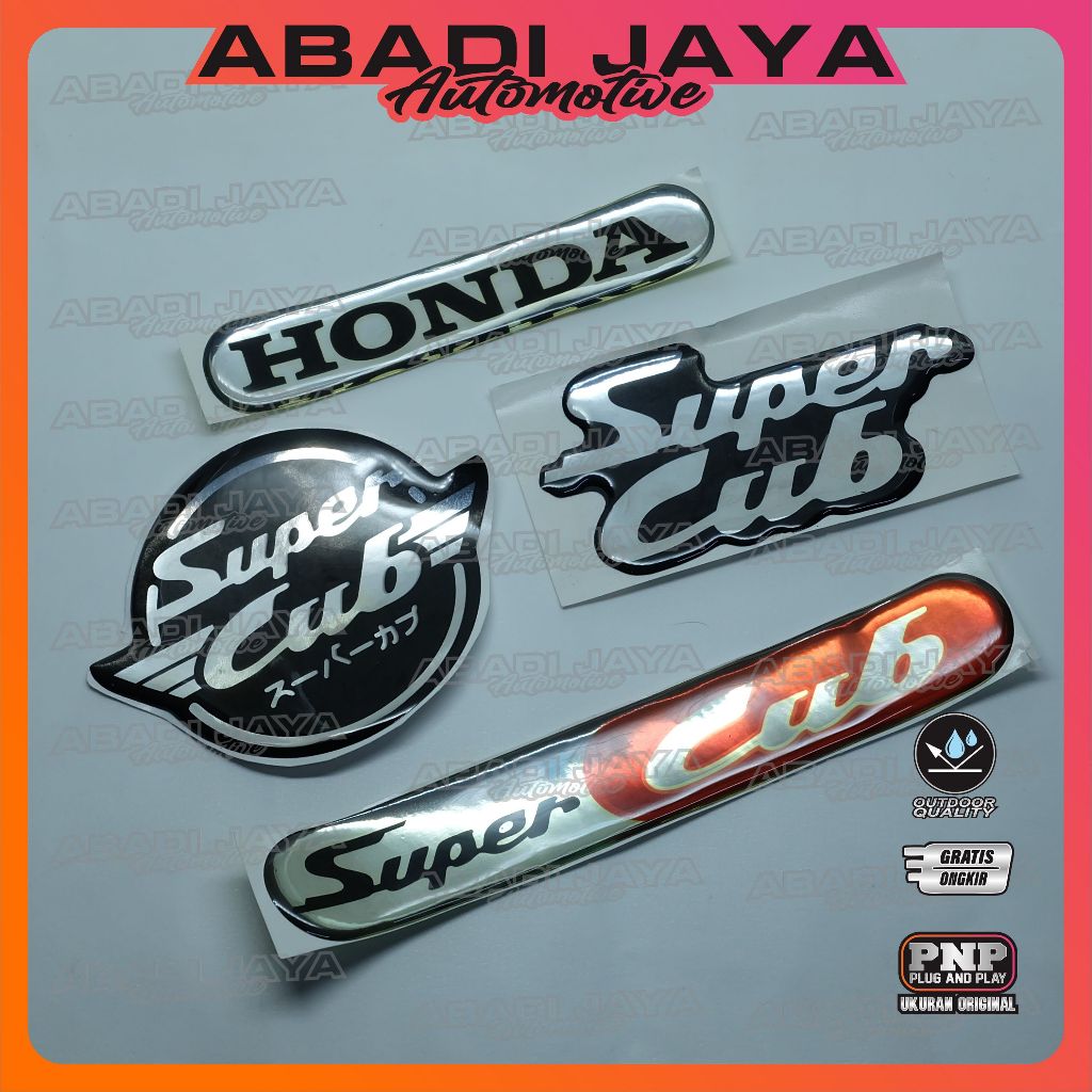 Jual Emblem Timbul Honda Super Cub | Emblem Logo Super Cub Honda ...