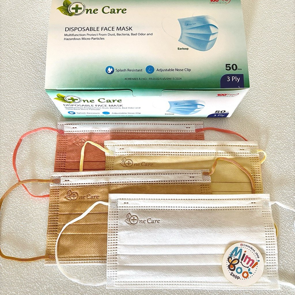 Jual Masker One Care Earloop 3ply (isi 50pcs) | Shopee Indonesia