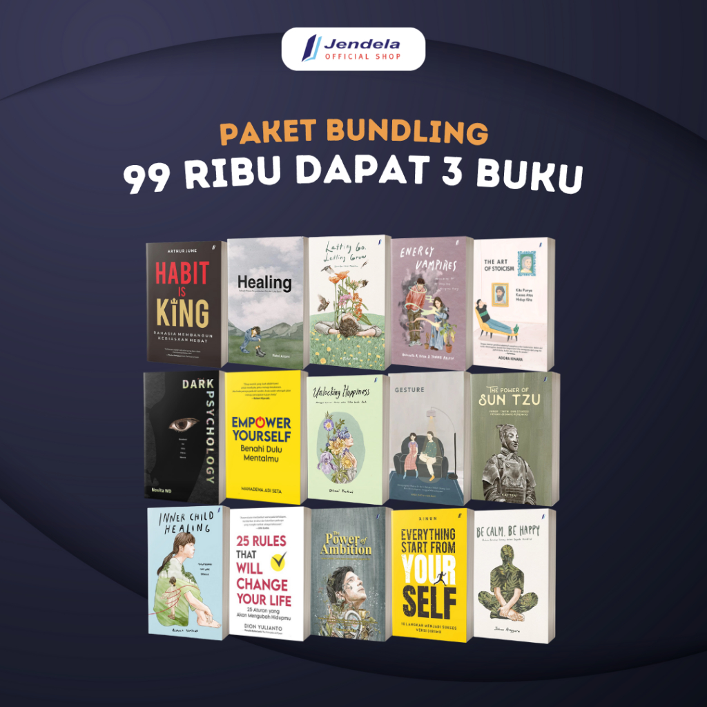 Paket Bundling  99 ribu dapat 3 buku  Bundling Sun Tzu Inner child Dark Psychology Healing Buku  Motivasi - Bundling Jendela Penerbit