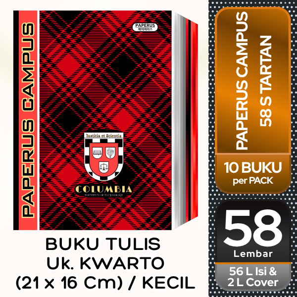 Jual BUKU TULIS 58 LEMBAR UK. KWARTO (21 x 16 CM) / KECIL / PENDEK