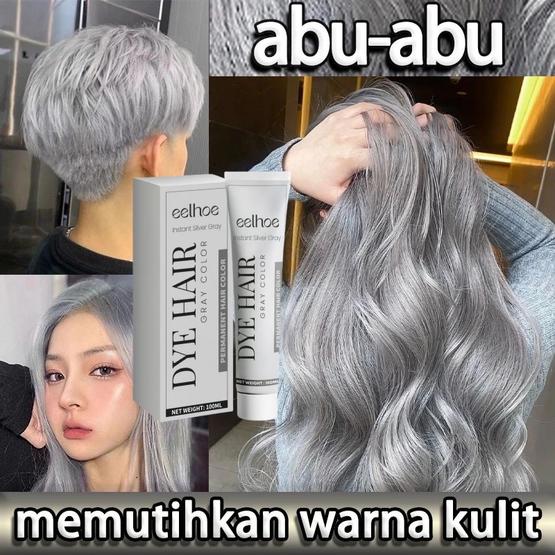 Jual COD Permanen Pewarna Rambut Ash Grey Hair Color 100ml Herbal Cat ...