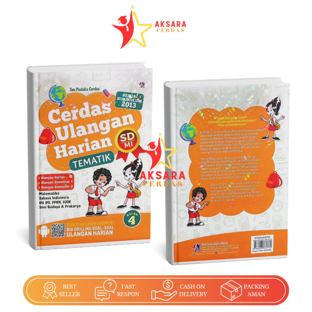 Jual Buku Cerdas Ulangan Harian Kelas 4 SD MI Semester 1 dan 2 Latihan ...