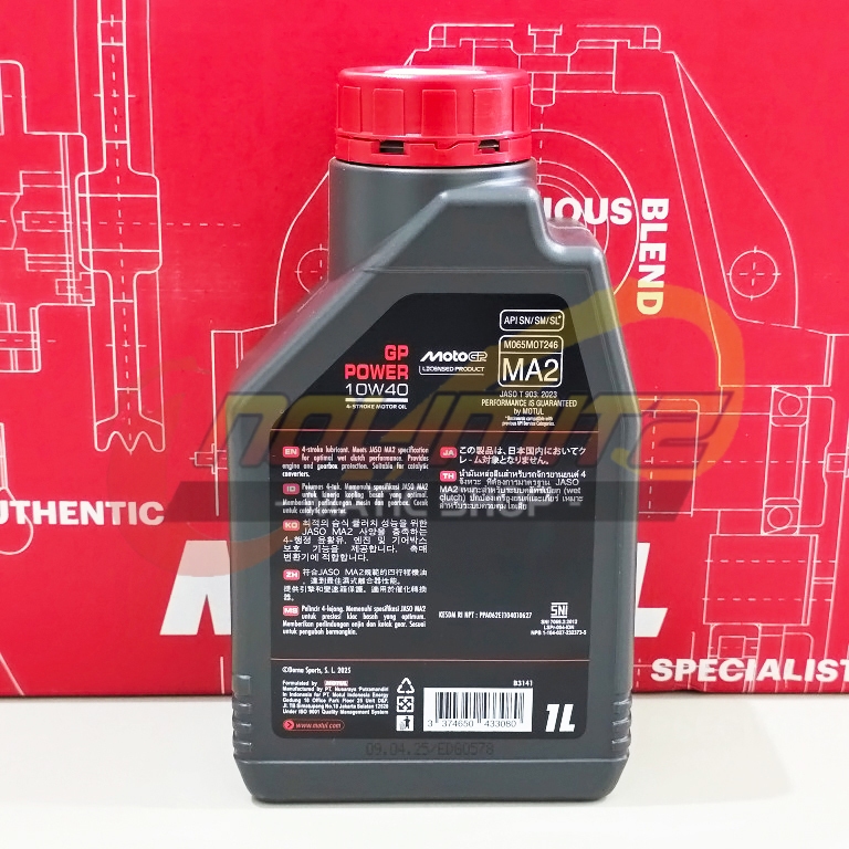 Jual Oli Motul GP Power 10W-40 1L Vixion R15 Sonic CBR CB Ninja CRF GSX ...