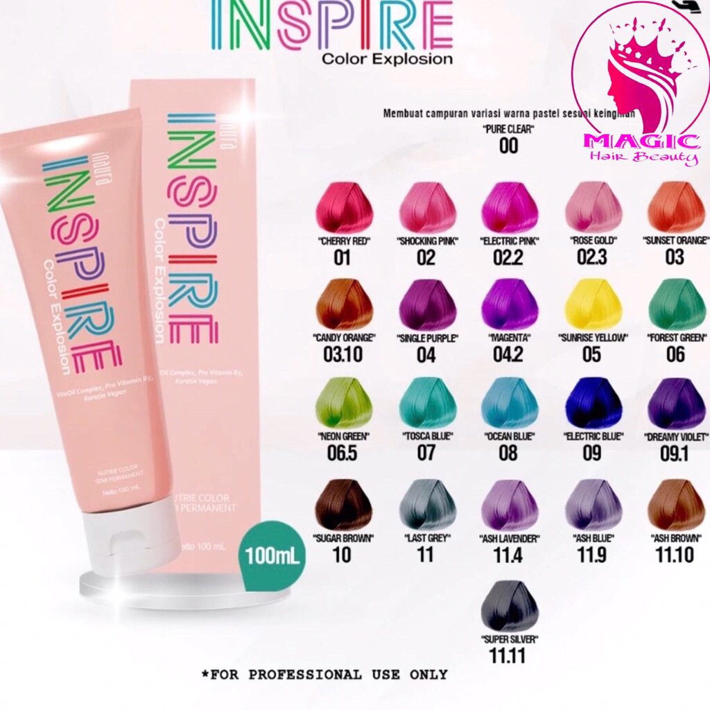 Jual Inaura inspire cat rambut color semi permanent 100ML | Shopee ...