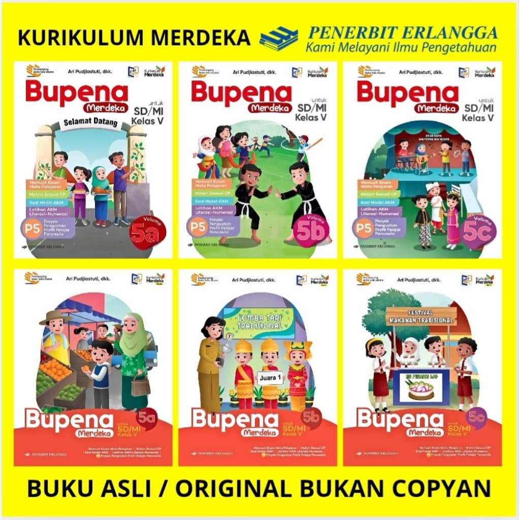 Jual BUPENA MERDEKA REVISI 5A 5B 5C 5D PENERBIT ERLANGGA KURIKULUM ...