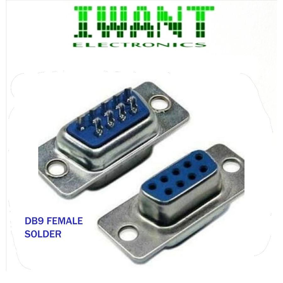 Jual DB9 SERIAL RS232 PORT CONNECTOR DB9 SOLDER FEMALE KONEKTOR DB 9 RS ...