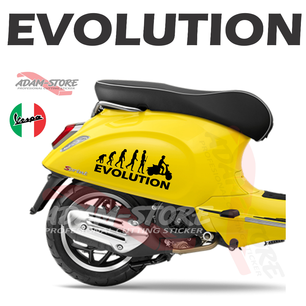 Jual VC4 Sticker Vespa EVOLUTION / Sticker Evolution / Stiker Motor ...