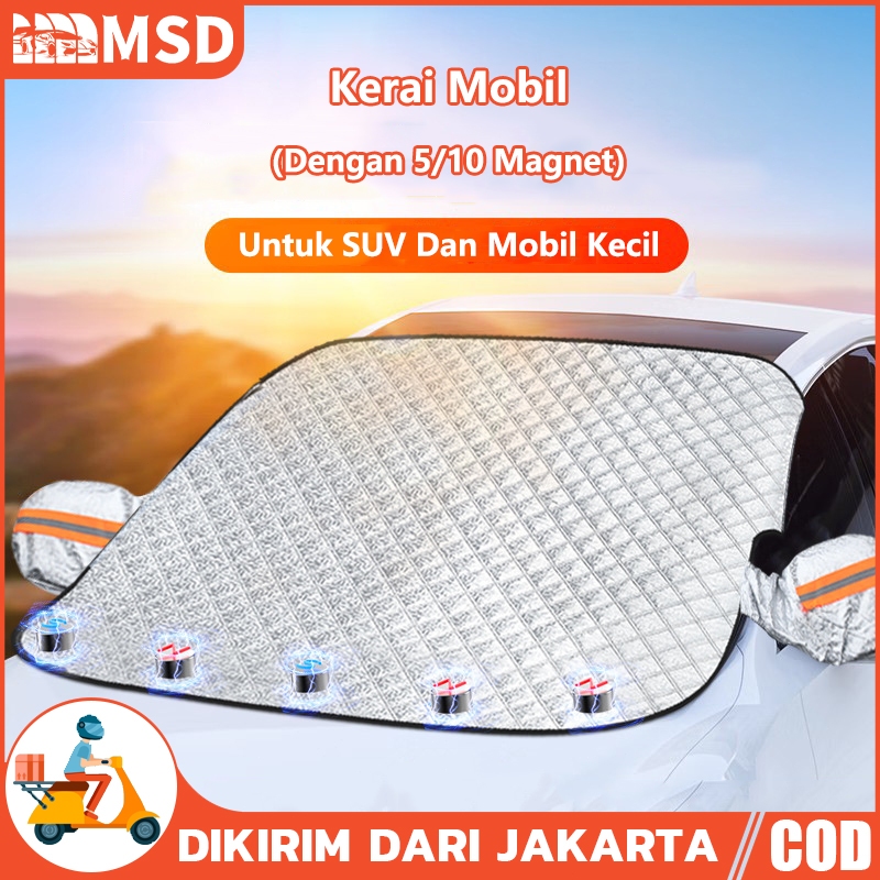 Penutup Mobil/Sarung Mobil/Penutup Kaca Depan Setengah/Penutup Mobil Tahan Salju Mobil Dipertebal Sun Shade Mobil Lipat Pelindung Kaca Aluminium Foil