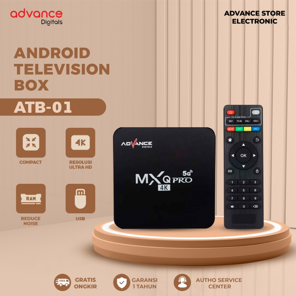 Jual Advance Android TV Box ATB-01 Mxq Pro 4K Support Wifi 2+16Gb ...