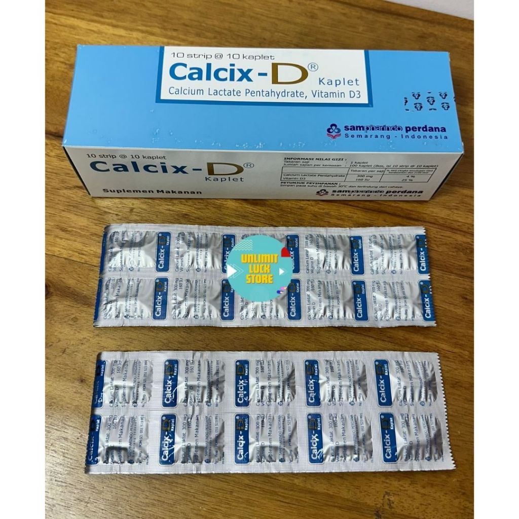 Jual Calcix D Vitamin D3 1 box 10 tablet Pertumbuhan tulang dan gigi ...