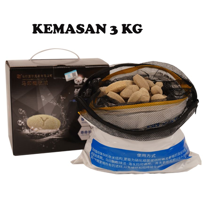 Jual MAYIN RUGBY 1 KG 3 KG Rumah Bakteri Filter Biologis 1KG 3KG Ikan ...