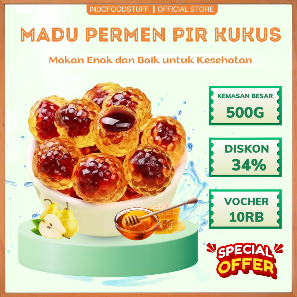 Jual 500G PERMEN PIR KUKUS MADU 500G MEREDAKAN BATUK CEPAT, BAIK UNTUK ...