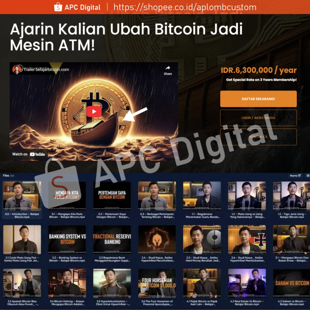 Jual APC Kursus Crypto | Akademi Belajar Trading Bitcoin Terlengkap by  Angga Andinanta | Shopee Indonesia